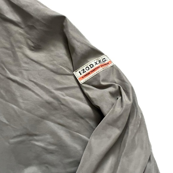 IZOD XFG Jacket Men's Size XL Tan Long Sleeve V-Neck Golf Windbreaker Pullover - Picture 4 of 7